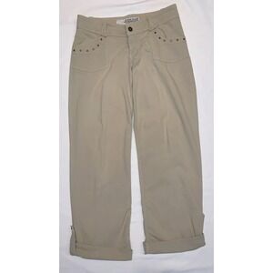 Guess Jeans Womens Khakis Stretch Pants Size‎ 29 Roll Up Cuff EUC !!